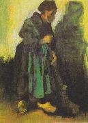 Vincent Van Gogh, Peasant woman , sweeping the floor